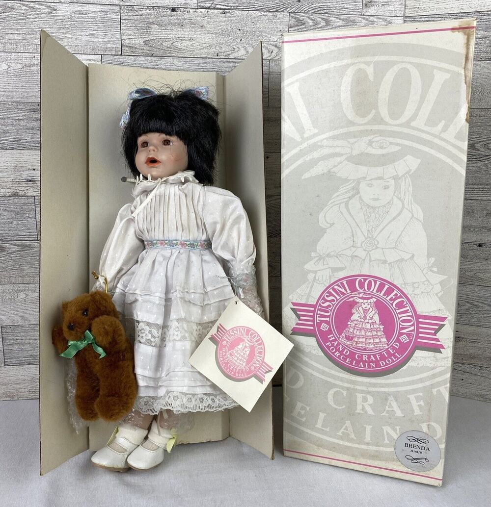 Vintage 1993 Tussini Collection BRENDA 31148/D Porcelain Doll NIB